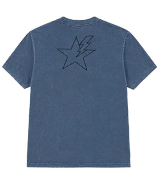 Washed Denim Blue Logo T-Shirt