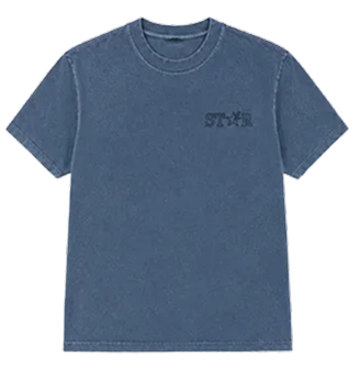 Washed Denim Blue Logo T-Shirt